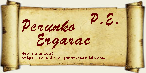 Perunko Ergarac vizit kartica